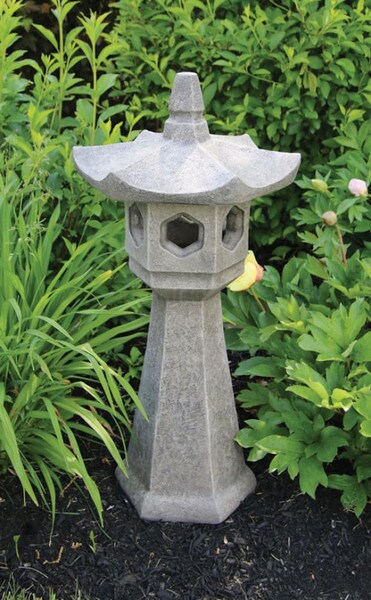 Hexagonal Pagoda Lantern Cement Garden Statue